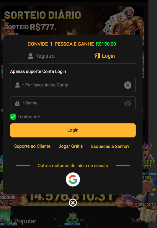 Aplicativo móvel BET356